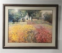 Kent R. Wallis Framed Flower Garden Print Large