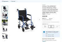 E1032  Monicare Transport Wheelchair Blue