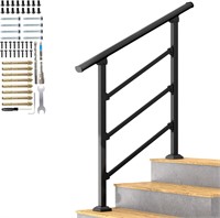 Handrail Bracket  Black Steel  Fits 2-3 Steps