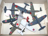 Box of various model aeroplanes