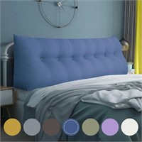 $140  Blue Wedge Headboard Triangle Daybed Pillow
