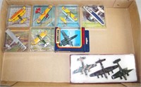 Box of various model aeroplanes miniatures