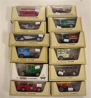 Twelve various Models of Yesteryear cars/trucks
