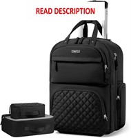 $70  ZOMFELT 17 Carry On Suitcase  Black