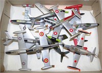 Ten 1950s model jet planes
