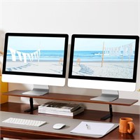 $38  Dual Monitor Stand Riser  Wood  for Desk