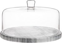 $69  Marble Cake Stand | Glass Dome by Galashield
