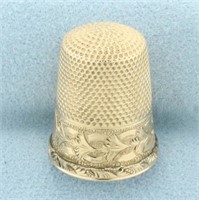 Vintage Gold Thimble in 14k Yellow Gold