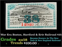 Civil War Era Boston, Hartford & Erie Railroad $35