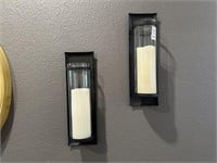 4PC WALL MOUNTED CANDLE HOLDERS