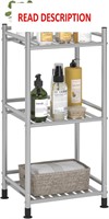 $33  Bright Gray 3 Tier Bathroom Storage Shelf Uni