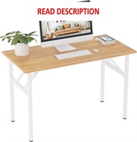 $117  47.2L Desk/Table - Teak&White AC5BW-120