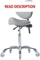 $159  Heavy-Duty Hydraulic Saddle Stool  Grey