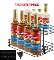 $15  Bottle Coffee Syrup Rack  2-Tier with Labels