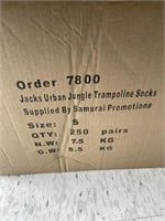 Box of 250 Pairs S Jack's Branded Trampoline Socks