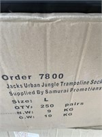 Box of 250 Pairs L Jack's Branded Trampoline Socks
