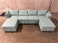 FM2063 Modular Gray Sectional Sofa