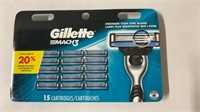 Gillette 15 cartridges Mach 3