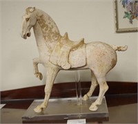 Large Chinese earthenware figure of a horse