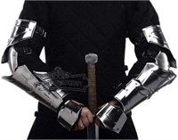 $139  Spartacus Metal Arm Guards - Silver