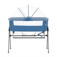 B1943  Dream On Me Lotus Bassinet Blue