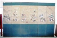 Hand painted folding Chinese screen