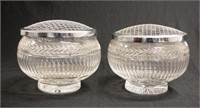 Pair of Stuart crystal rose bowls
