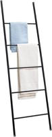 B1472  mDesign Omni Blanket  Towel Ladder Black