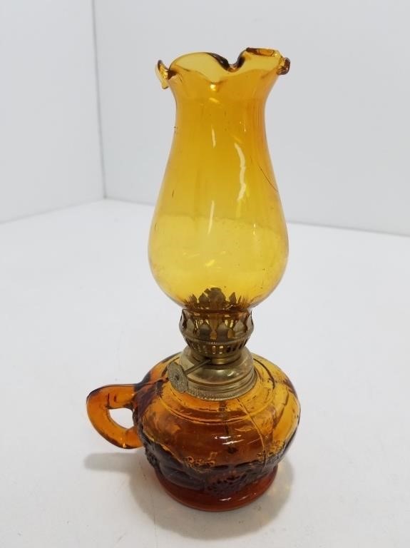Clear Glass Miniature Vintage Oil Burner Lamp T307