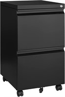 $70  MIIIKO 2-Drawer File Cabinet on Wheels  Black