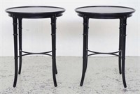 Pair of painted timber lamp tables