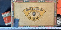 King Edward Cigar Box, Hand-Tape Tin and Antique I