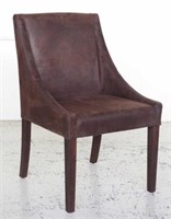Brown suede upholstered chair