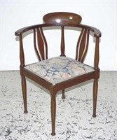 Edwardian inlay corner chair