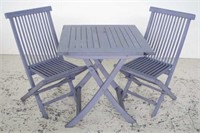 Outdoor folding table & 2 chairs a/f