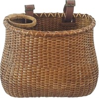 $59  Hand-Woven Wicker Bike Basket with Cup Holder