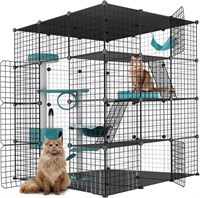 $100  Large Cat Cage 41x41x55  For 1-4 Cats  Black