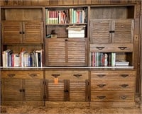 Ranch Oak Book Case/Cabinets 3 pcs.
