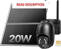 $130  Ebitcam 4G LTE Solar Camera  2K  360 View