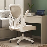 $160  Hbada Ergonomic Chair  PU Wheels  Beige Grey