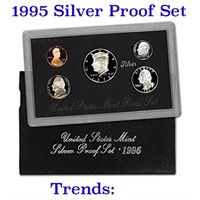 1995 United States Mint Silver Proof Set 5 Coins i