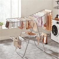 $77  SONGMICS 2-Level Drying Rack  33 Rails  Silve