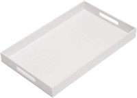$36  White Acrylic Tray  12x20 with Handles