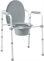 $45  Medline 3-in-1 Steel Commode  Elongated Seat