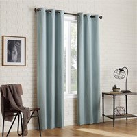 C7353  Sun Zero Arlo Curtain 40x84 Aqua Blue