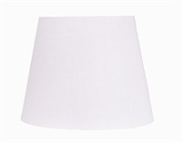 C7476  BHG White Fabric Drum Lamp Shade Tall