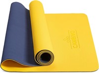 $30  CAMBIVO Yoga Mat 72x24  1/4  Yellow+Blue