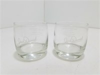 Jack Daniels Founder Old Fashioned Glasses X 2 A80