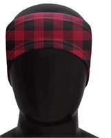 R4298   Shine Ear Warmer Red/Black Plaid