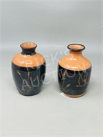 Athabasca Pottery - 2 geese vases - 5" tall